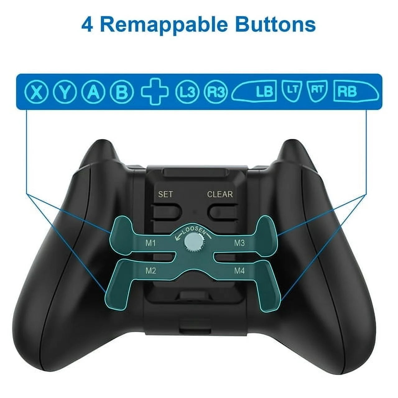Paddles for ,  Controller Paddles, Controller Back Button Attachment Fit for  Series X/ S,  One,  One S/ X Controller, Black